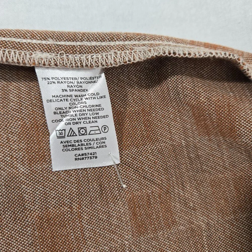 ACADEMIA - SIREN Brown & Beige Checkered Ponte Knit Pencil Mini Skirt PETITE XSP - Picture 13 of 16